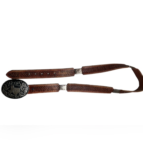 Nocona Texas Buckle Brown Leather Belt - Picture 6 of 7